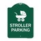 Signmission Stroller Parking With Graphic, Green & White Aluminum Architectural Sign, 18" x 24", GW-1824-22832 A-DES-GW-1824-22832 - alternate 1